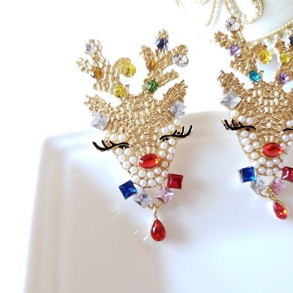 New! Baublebar Reindeer Earrings - Picture 5 of 8